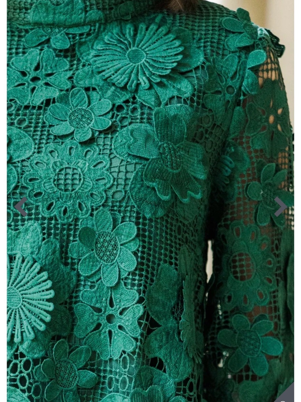 Shop The Mint Green 3D Floral Lace Overlay Dress Small Wedding Holiday - Picture 5 of 16